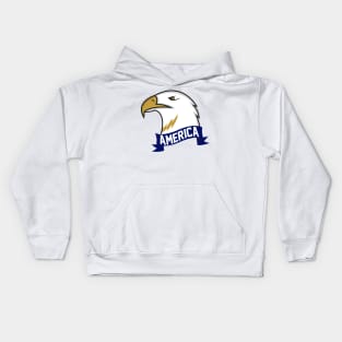 America Eagle Mascot Kids Hoodie